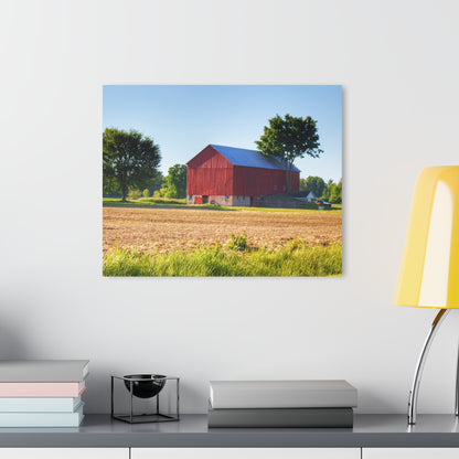 U R There Photography Morris Road Red Rustic Farmhouse Acrylic Wall Print