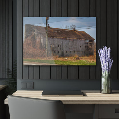 U R There Photography Metamora M-24 Grey III Rustic Farmhouse Acrylic Wall Print
