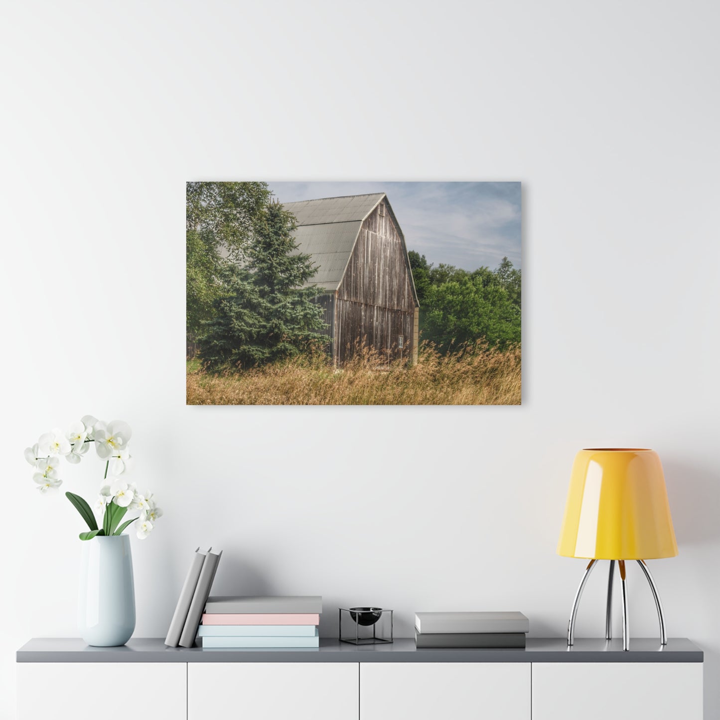 U R There Photography Seymour Lake Road Hidden Grey Rustic Farmhouse Acrylic Wall Print