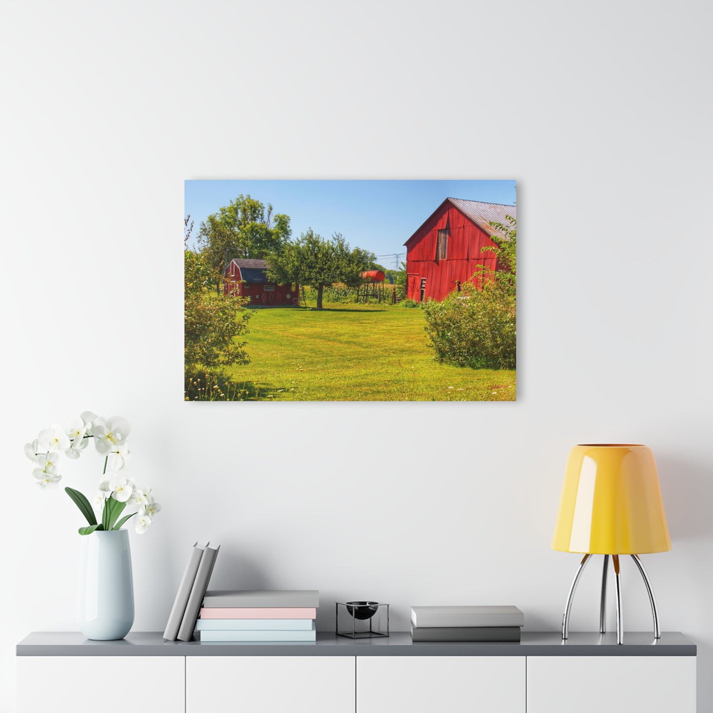 U R There Photography East Farrand Reds Rustic Farmhouse Acrylic Wall Print