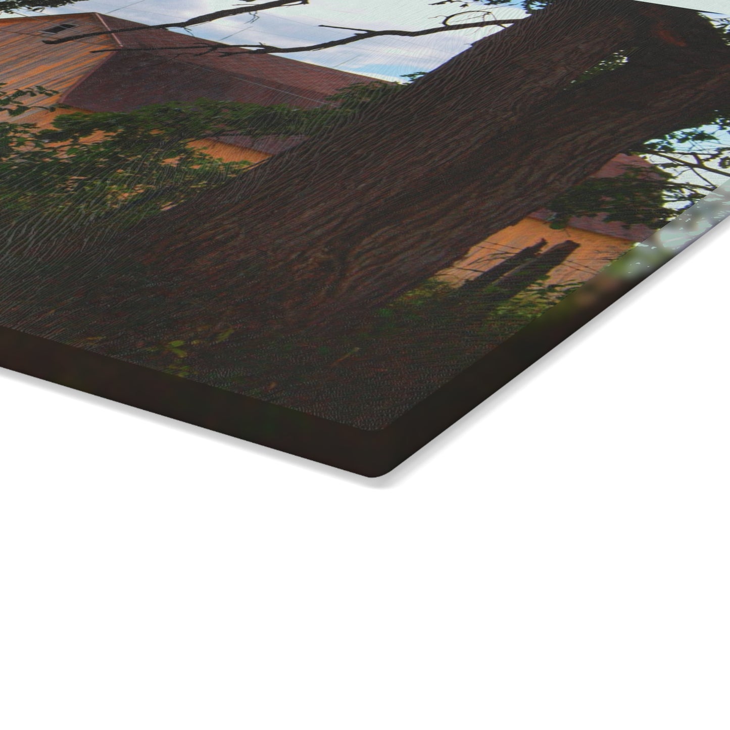 U R There Photography Bristol Gold Hidden Rustic Farmhouse Tempered-Glass Cutting Board