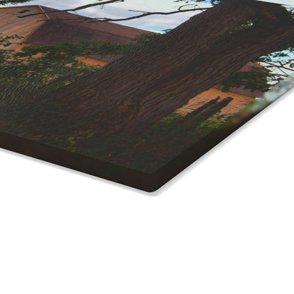 U R There Photography Bristol Gold Hidden Rustic Farmhouse Tempered-Glass Cutting Board