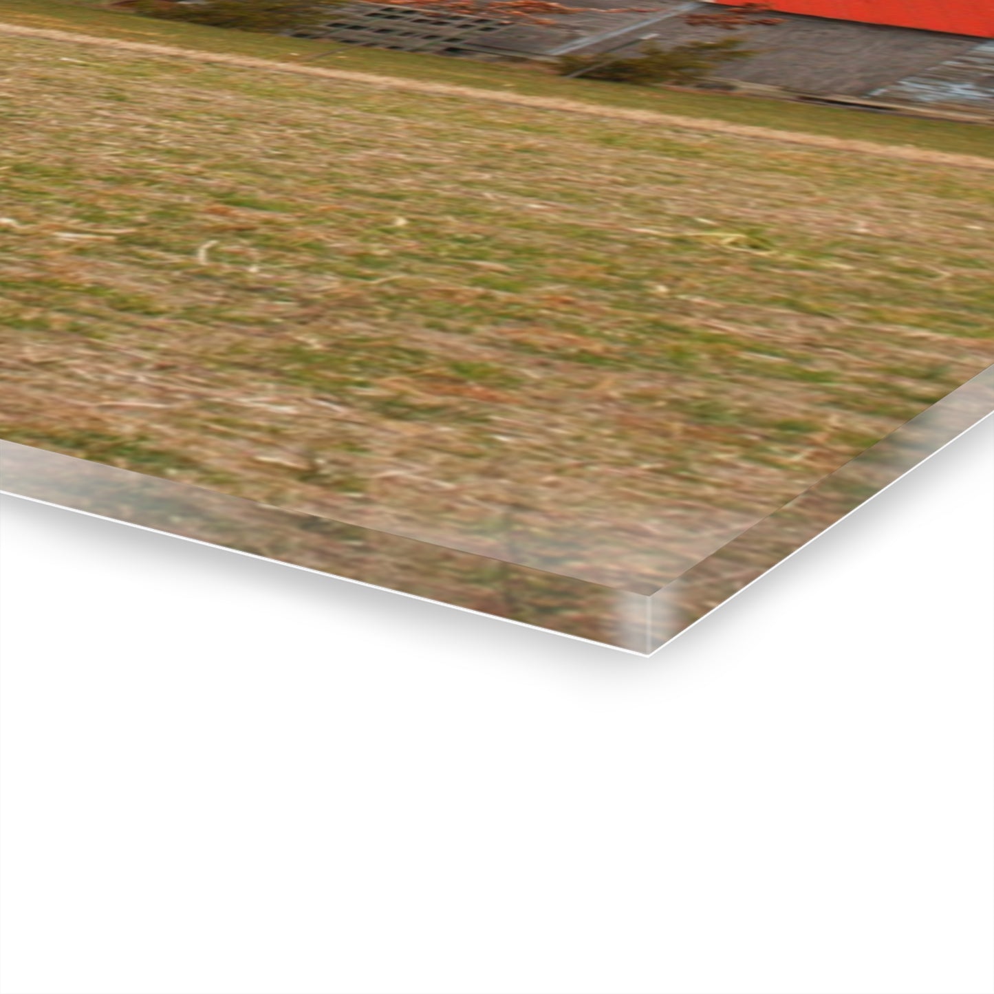 U R There Photography Loomis Road Red Rustic Farmhouse Acrylic Wall Print