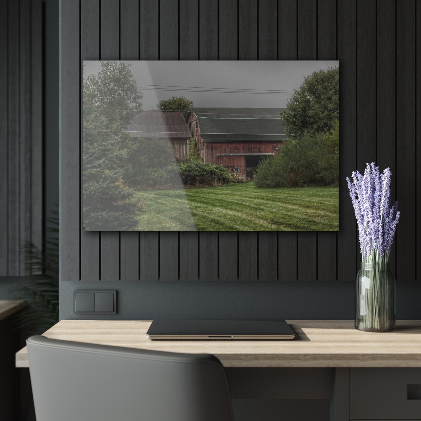 U R There Photography Bowers Road Grey Duo II Rustic Farmhouse Acrylic Wall Print