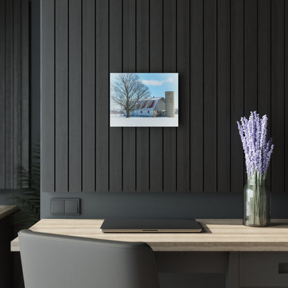 U R There Photography Barnes Road White Rustic Farmhouse Acrylic Wall Print