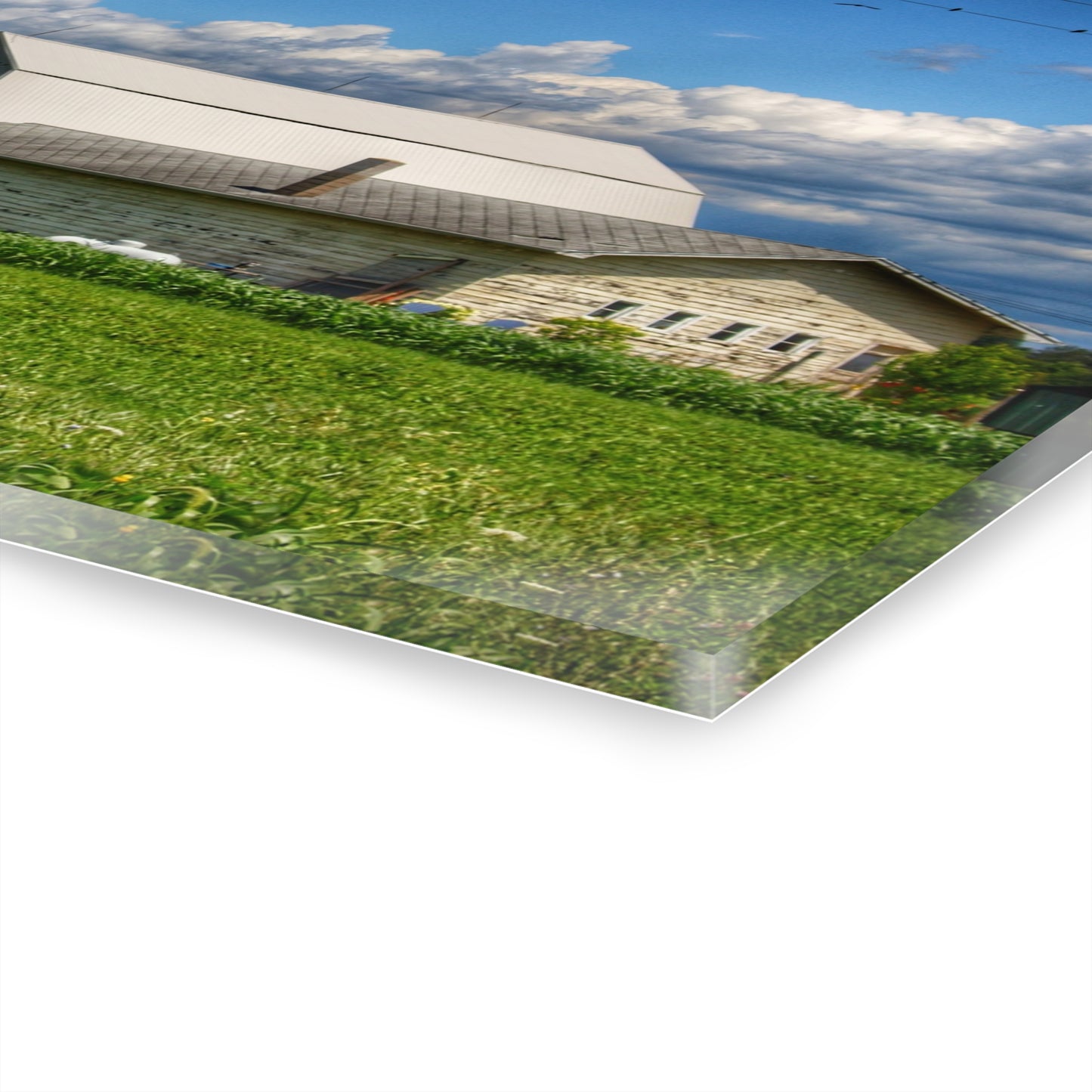 U R There Photography Lake Road Whites Rustic Farmhouse Acrylic Wall Print