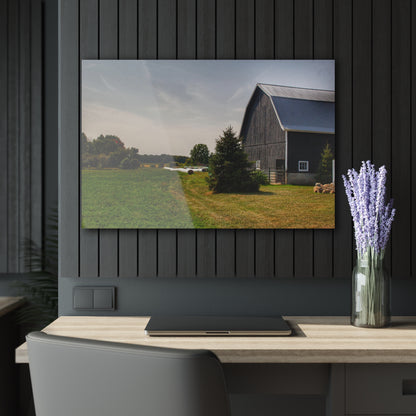 U R There Photography Black Haybarn Rustic Farmhouse Acrylic Wall Print