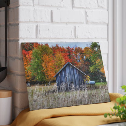 U R There Photography Beyond Church Road Little Grey Rustic Farmhouse Tempered-Glass Cutting Board