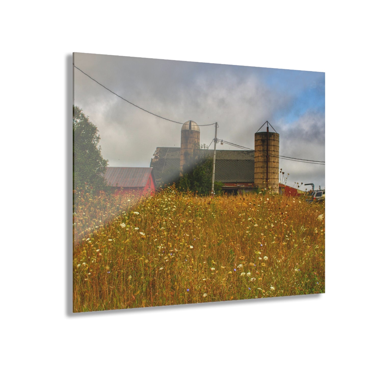 U R There Photography Brown Road Hidden Reds Rustic Farmhouse Acrylic Wall Print
