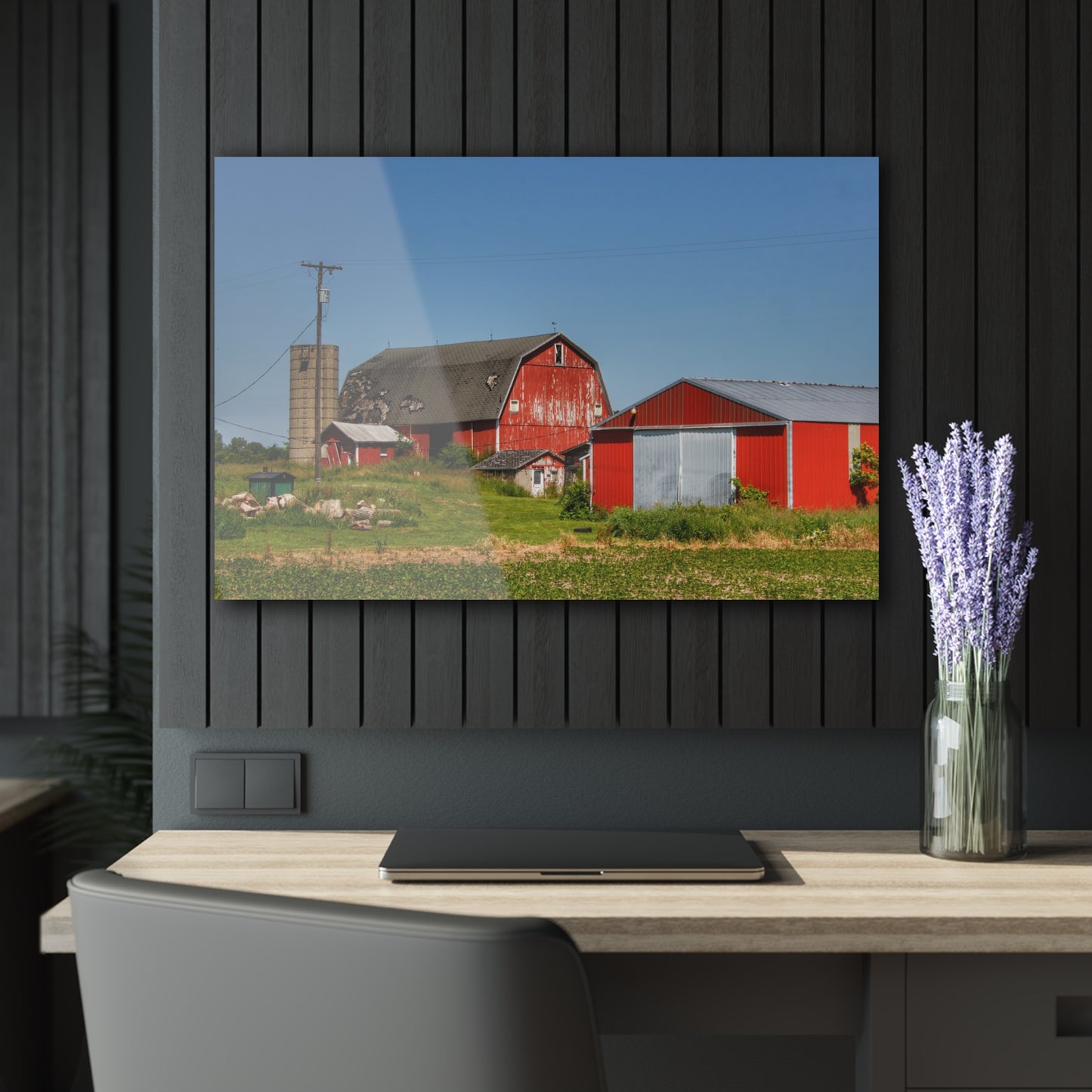 Barn Boutique Modern Farmhouse Acrylic Wall Print| Greenwood Road Red I