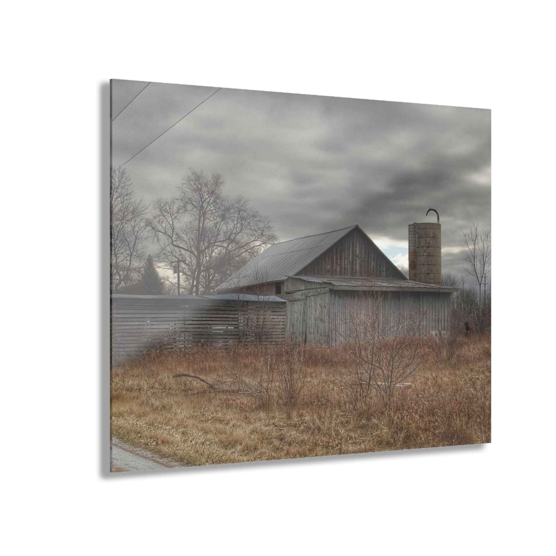 U R There Photography Church Road Grey I Rustic Farmhouse Acrylic Wall Print