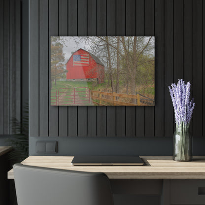 U R There Photography Patriot Red Rustic Farmhouse Acrylic Wall Print