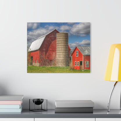 U R There Photography McDowell Road Reds I Rustic Farmhouse Acrylic Wall Print