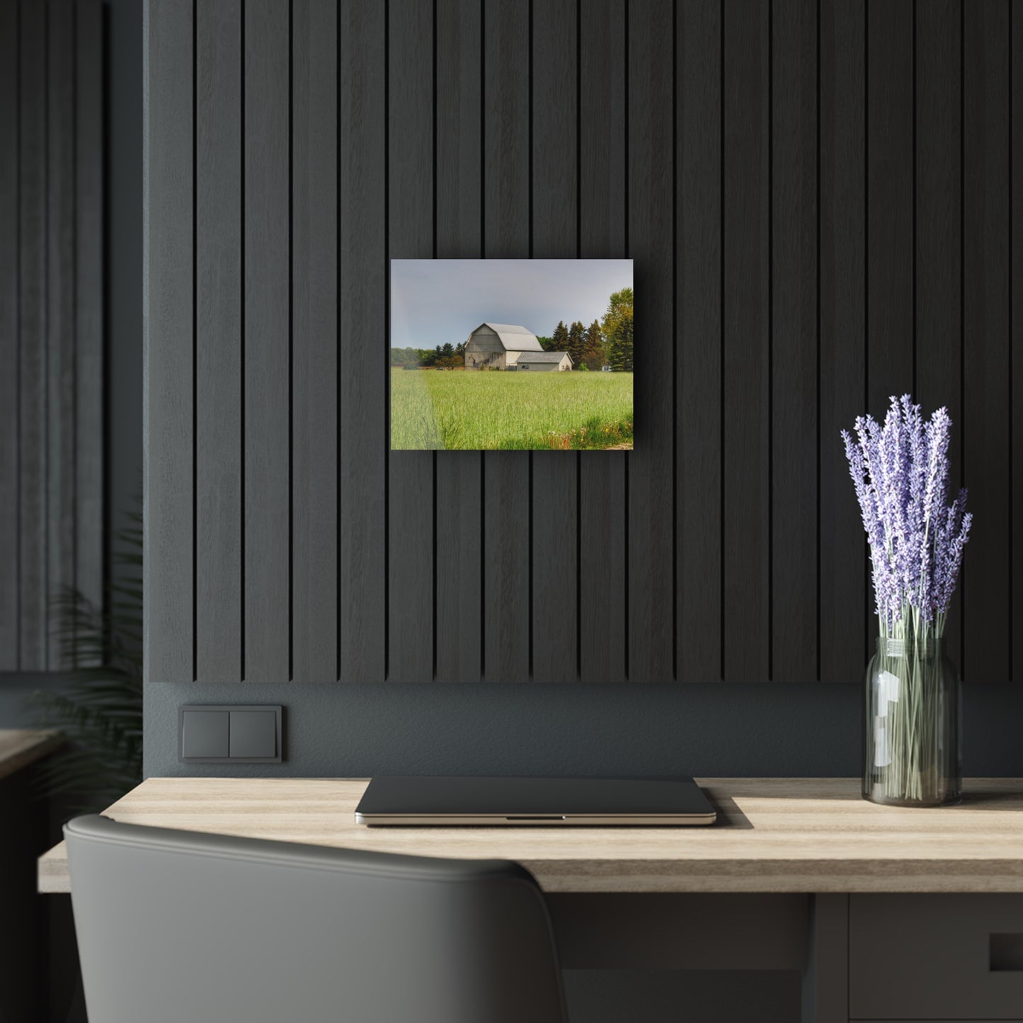 U R There Photography North Graf Road White Rustic Farmhouse Acrylic Wall Print