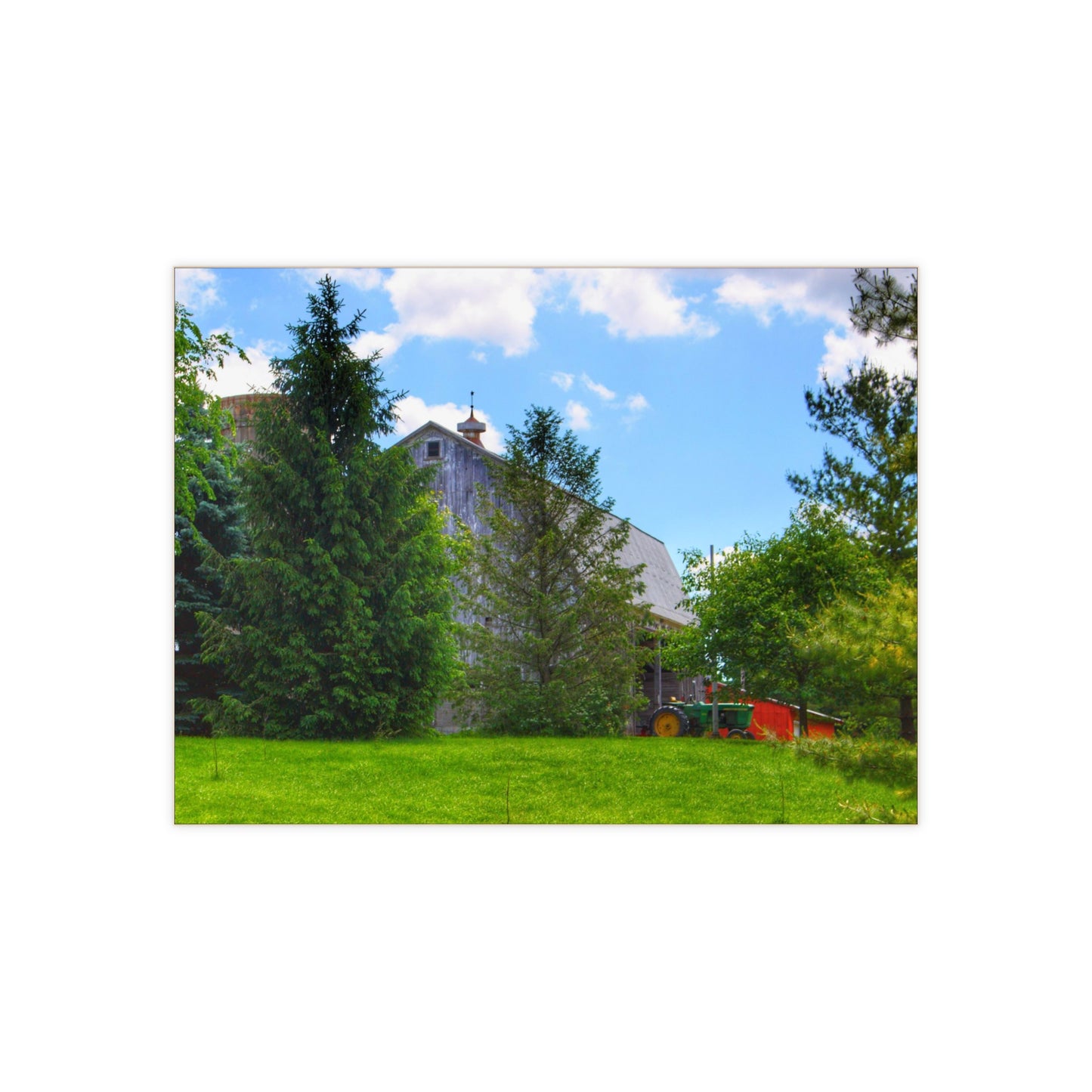 U R There Photography Bordman Road Hidden Grey Rustic Farmhouse Decorative Ceramic Tile