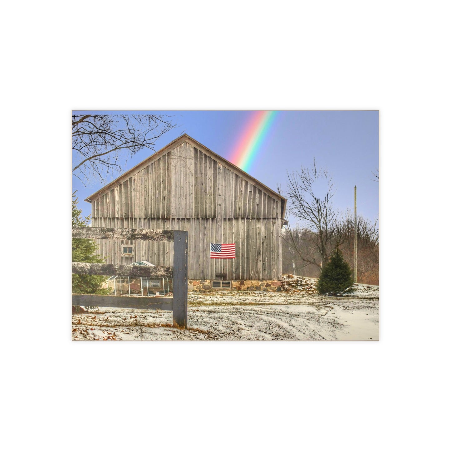 U R There Photography Barn Blessings on Sutton Road Rustic Farmhouse Decorative Ceramic Tile
