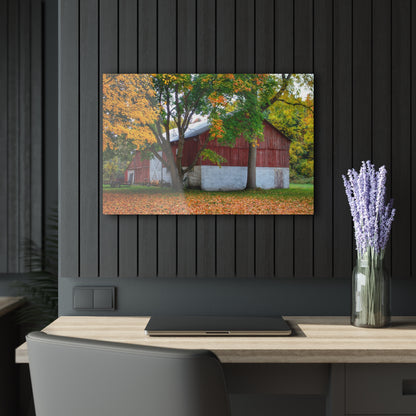 U R There Photography M-25 Red Rustic Farmhouse Acrylic Wall Print