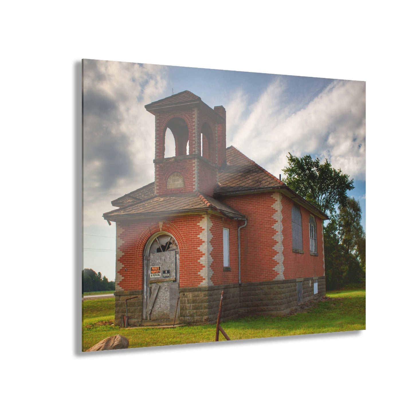U R There Photography North Grove Road Schoolhouse I Rustic Farmhouse Acrylic Wall Print