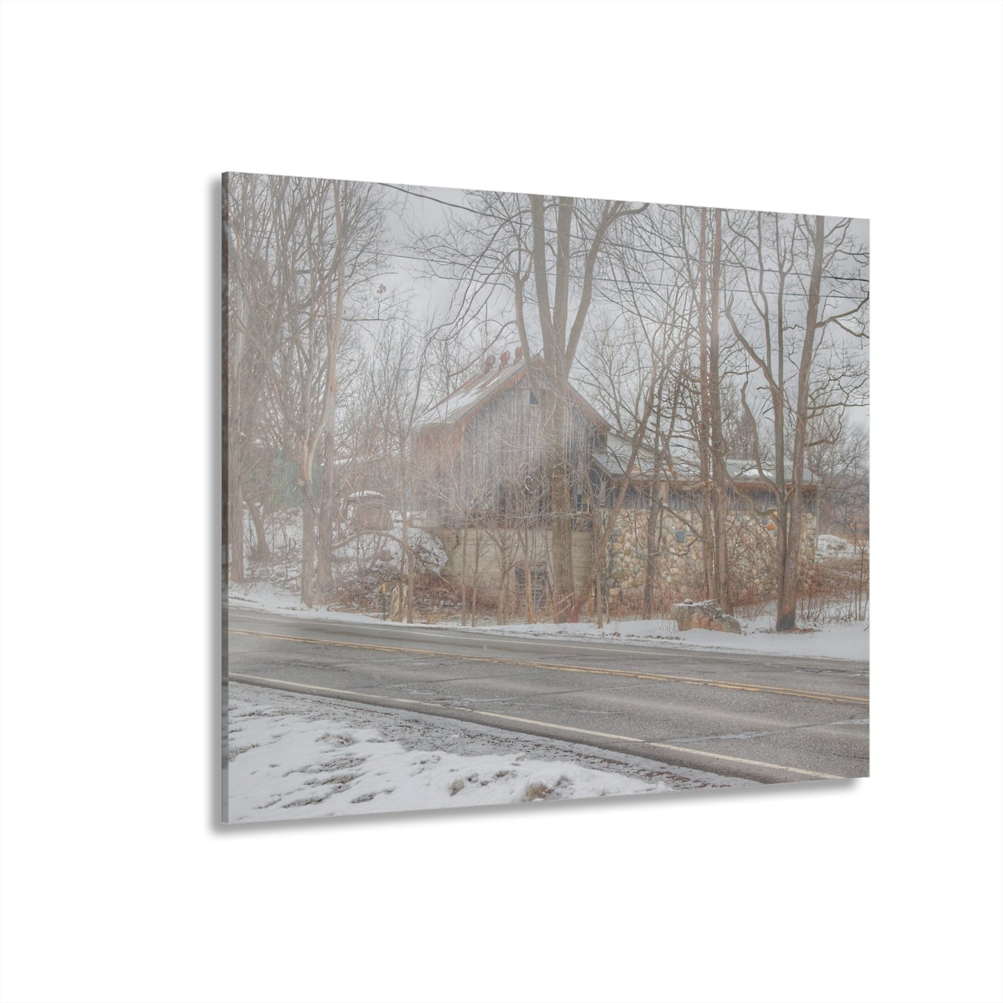 U R There Photography Leonard Stone Grey Rustic Farmhouse Acrylic Wall Print