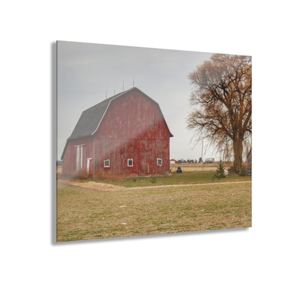 U R There Photography Loomis Road Red Rustic Farmhouse Acrylic Wall Print