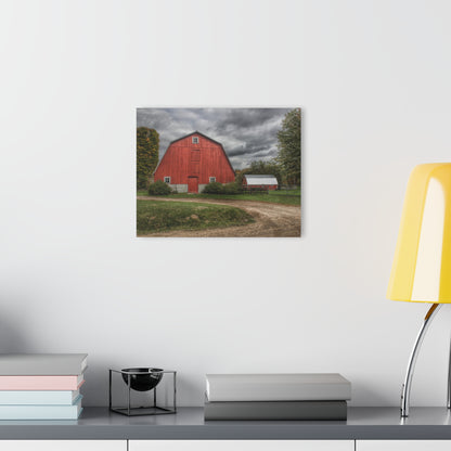 U R There Photography Horton Road Red and Silo Rustic Farmhouse Acrylic Wall Print
