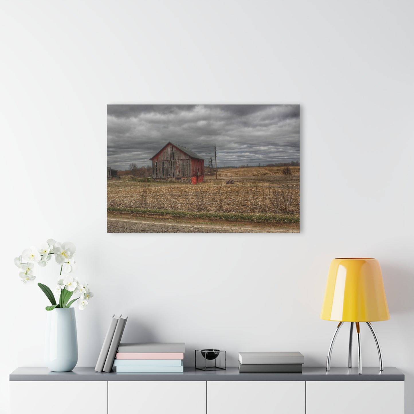 U R There Photography Barnes Road Little Red III Rustic Farmhouse Acrylic Wall Print