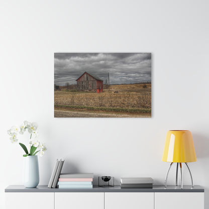 U R There Photography Barnes Road Little Red III Rustic Farmhouse Acrylic Wall Print
