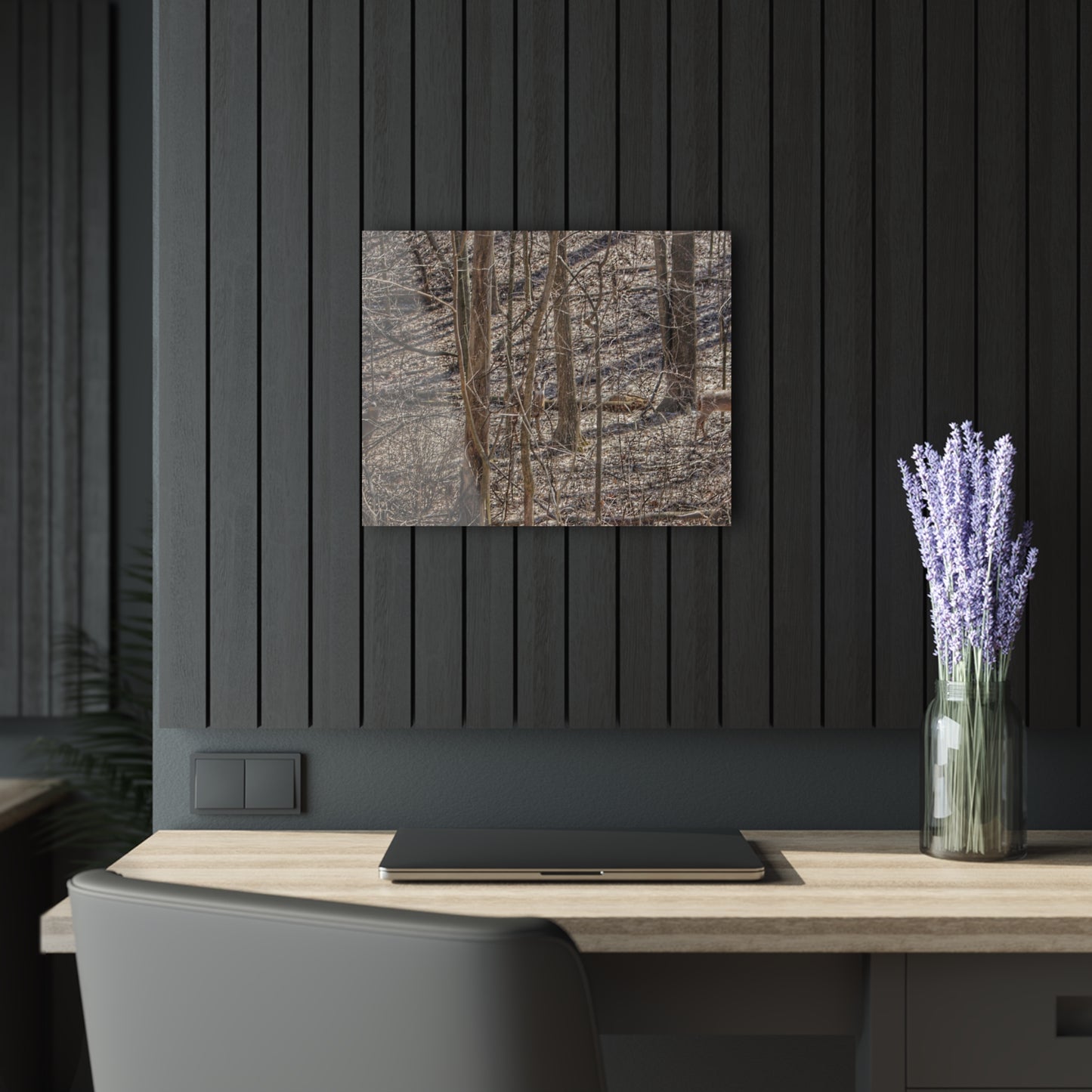 U R There Photography Three Does of Dryden Rustic Farmhouse Acrylic Wall Print