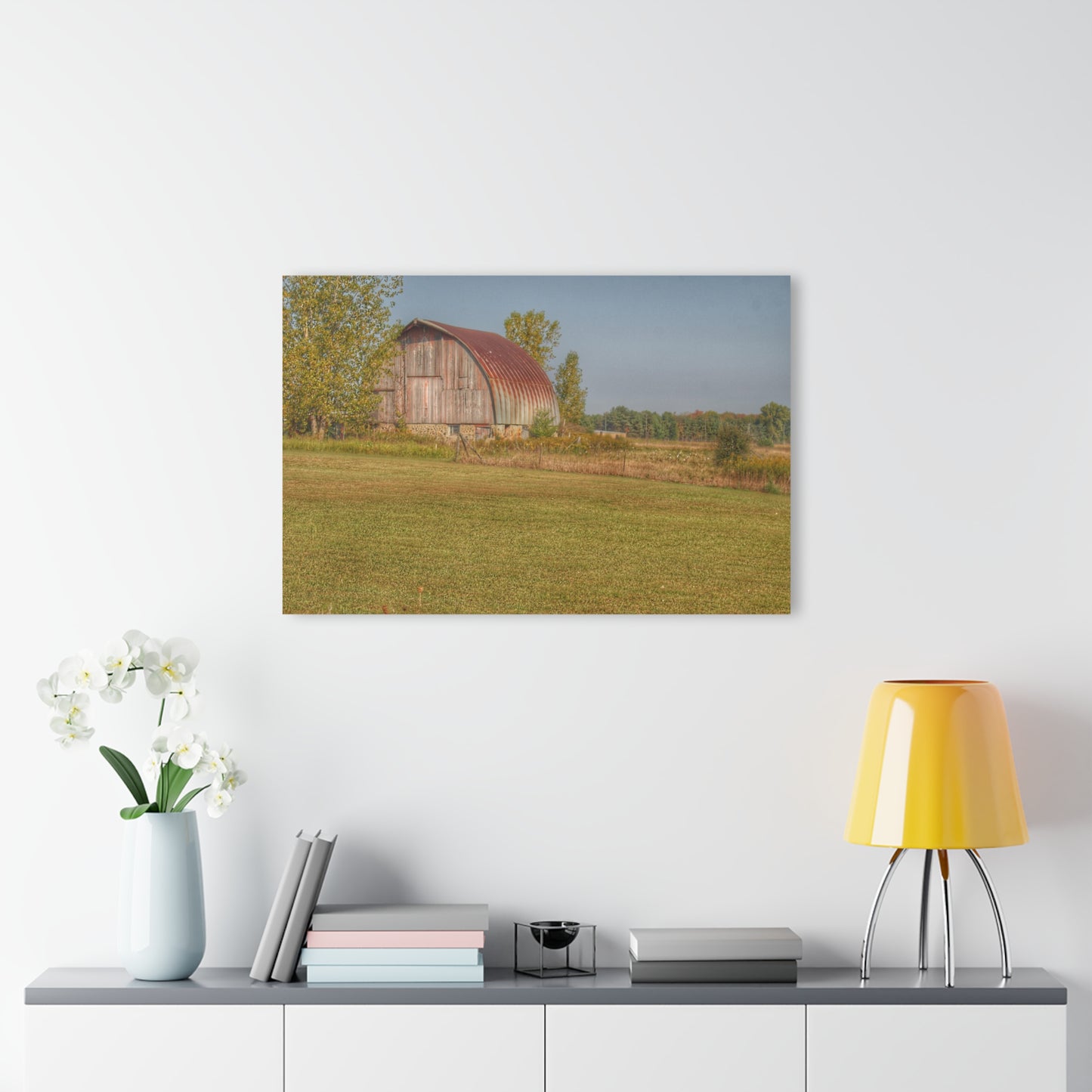 U R There Photography Snover Quonset Grey Rustic Farmhouse Acrylic Wall Print
