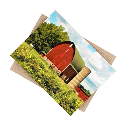 Barn Boutique Rustic Ceramic Wall Tile| Elmwood Road Red Barn and Horses