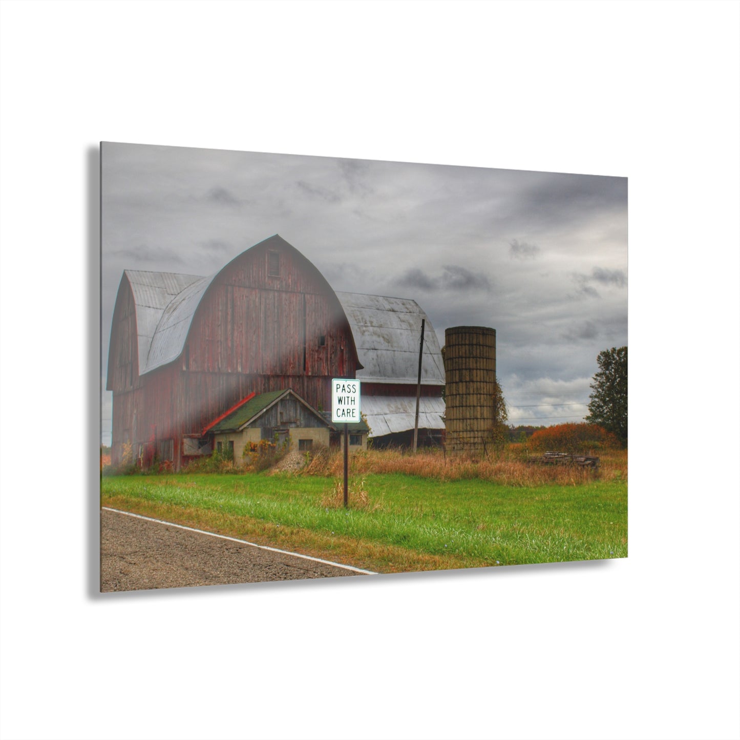 U R There Photography Valentine Road Red II Rustic Farmhouse Acrylic Wall Print