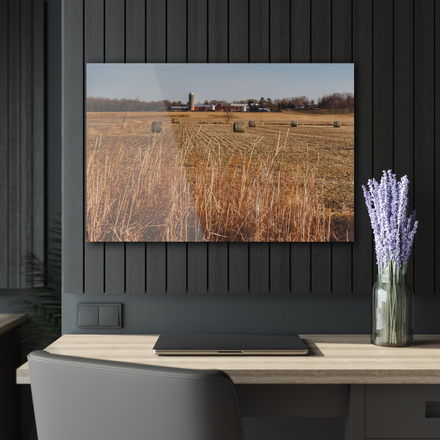 U R There Photography Across the Field on Johnsonmill Road Rustic Farmhouse Acrylic Wall Print