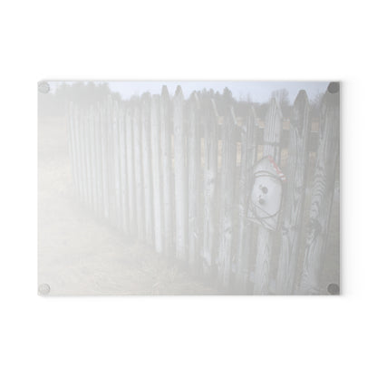 U R There Photography Country Fence Rustic Farmhouse Tempered-Glass Cutting Board