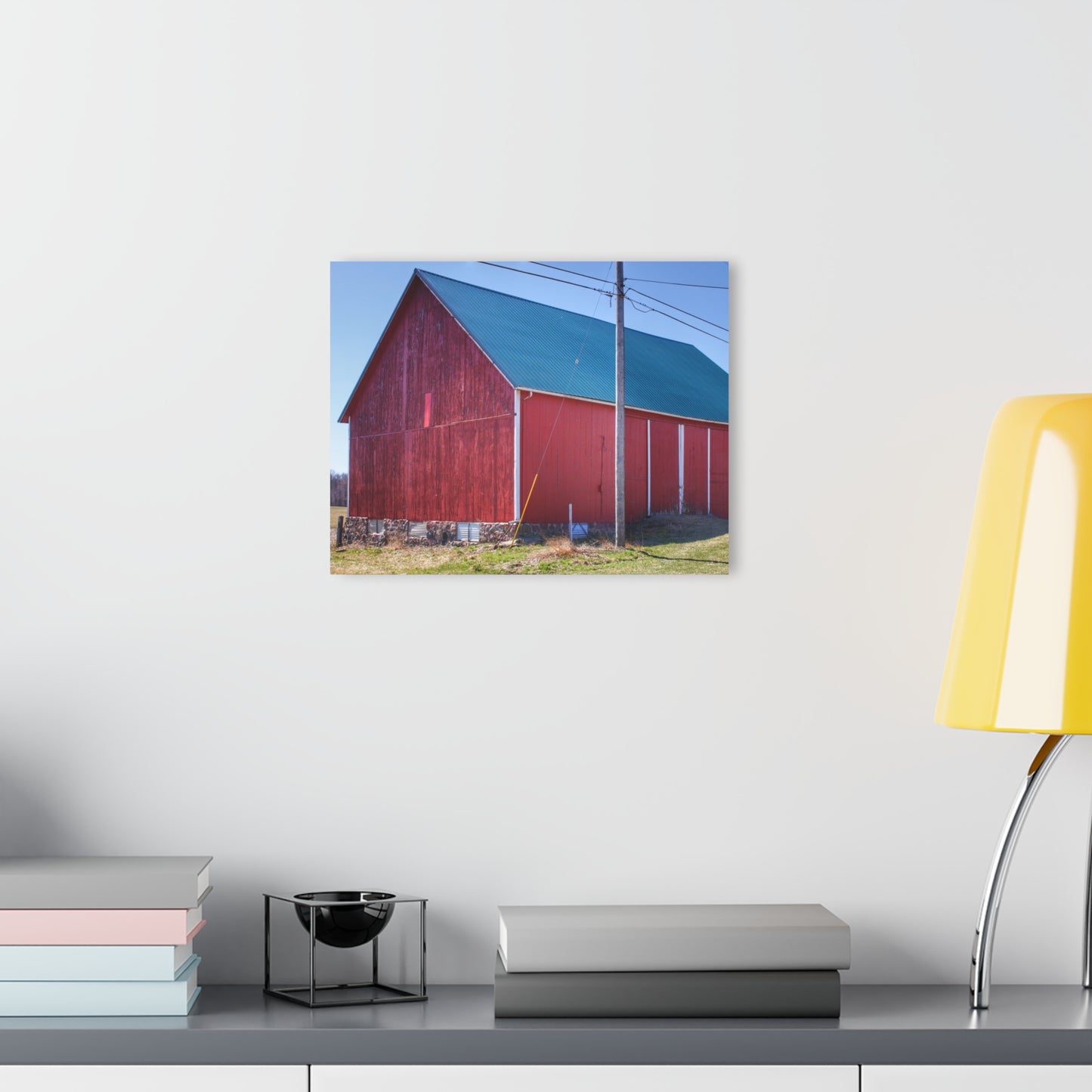 U R There Photography Imlay City Road Red II Rustic Farmhouse Acrylic Wall Print