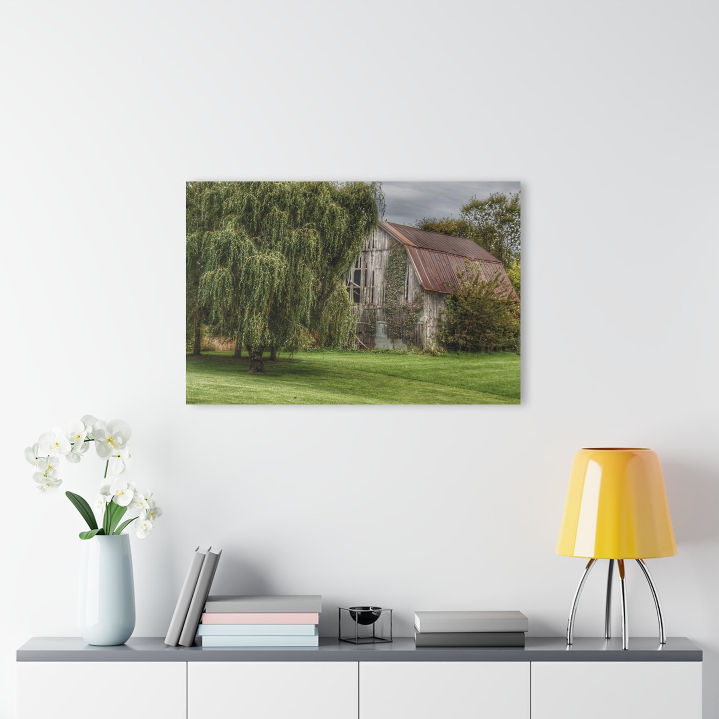 U R There Photography McDowell Road Grey Rustic Farmhouse Acrylic Wall Print