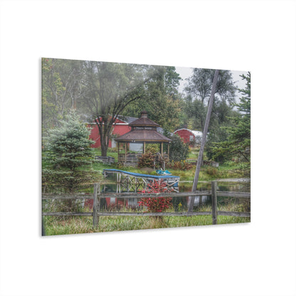U R There Photography Columbiaville Gazebo Rustic Farmhouse Acrylic Wall Print