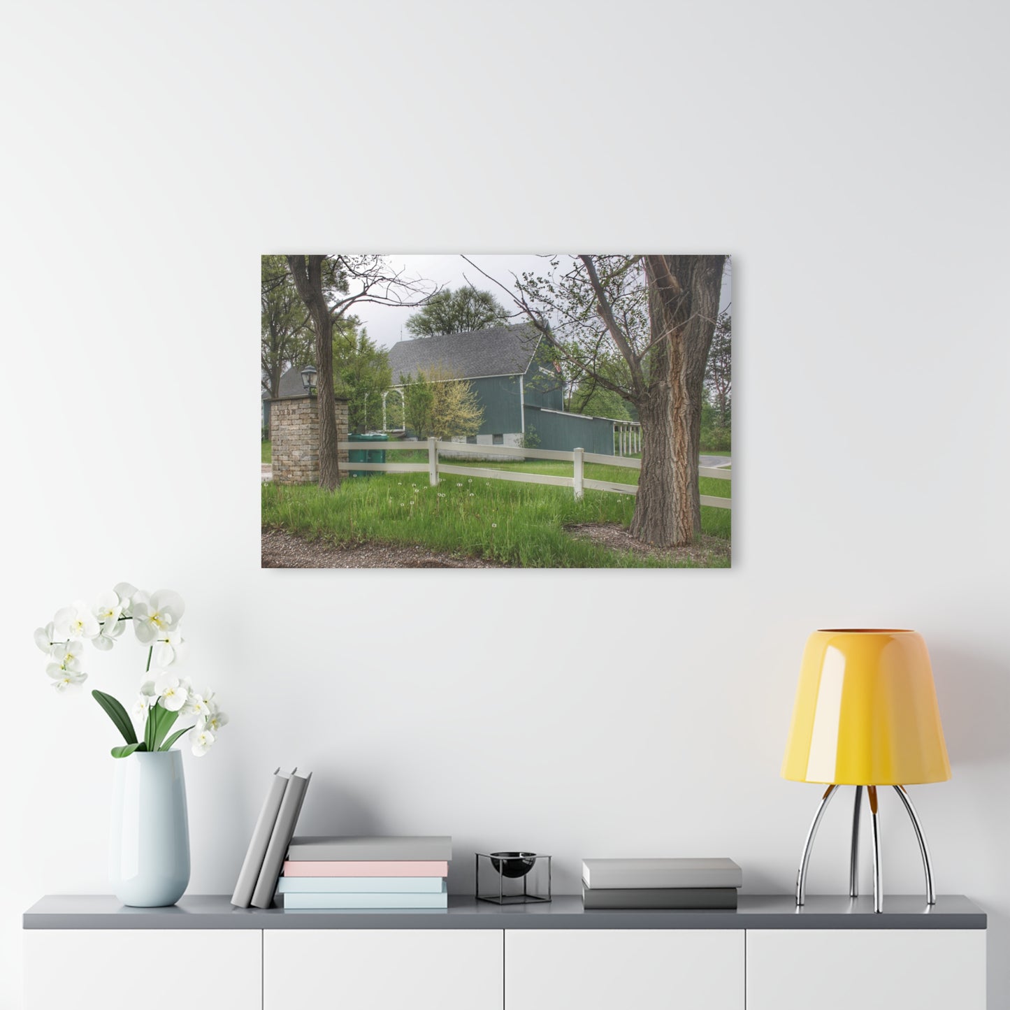 U R There Photography Lake George Road Fox Green Rustic Farmhouse Acrylic Wall Print
