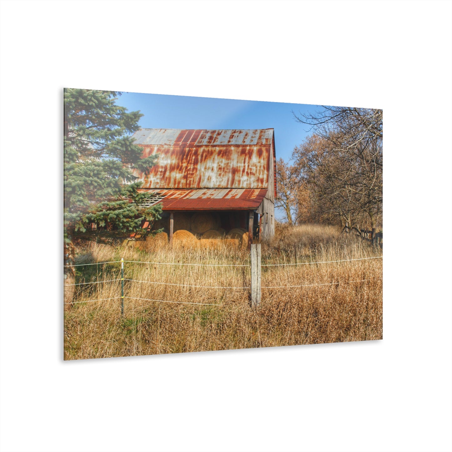 U R There Photography Dodge Road Hay Barn I Rustic Farmhouse Acrylic Wall Print