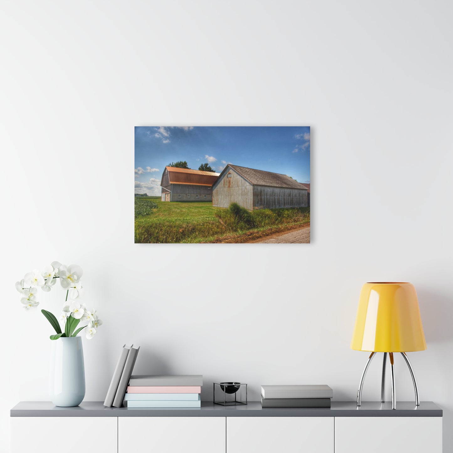 Barn Boutique Modern Farmhouse Acrylic Wall Print| Copper Greys