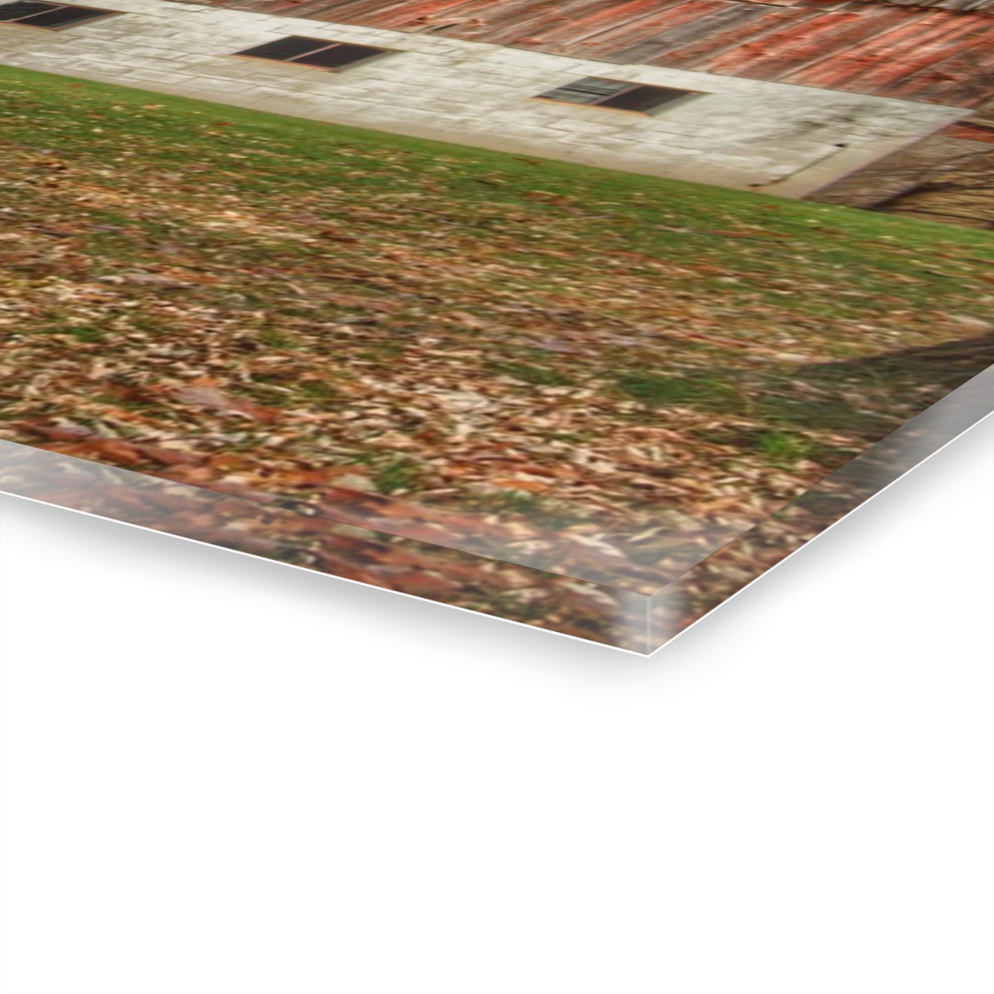U R There Photography Crawford Road Old Red Rustic Farmhouse Acrylic Wall Print