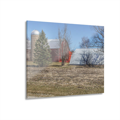 U R There Photography German Road Reds Rustic Farmhouse Acrylic Wall Print