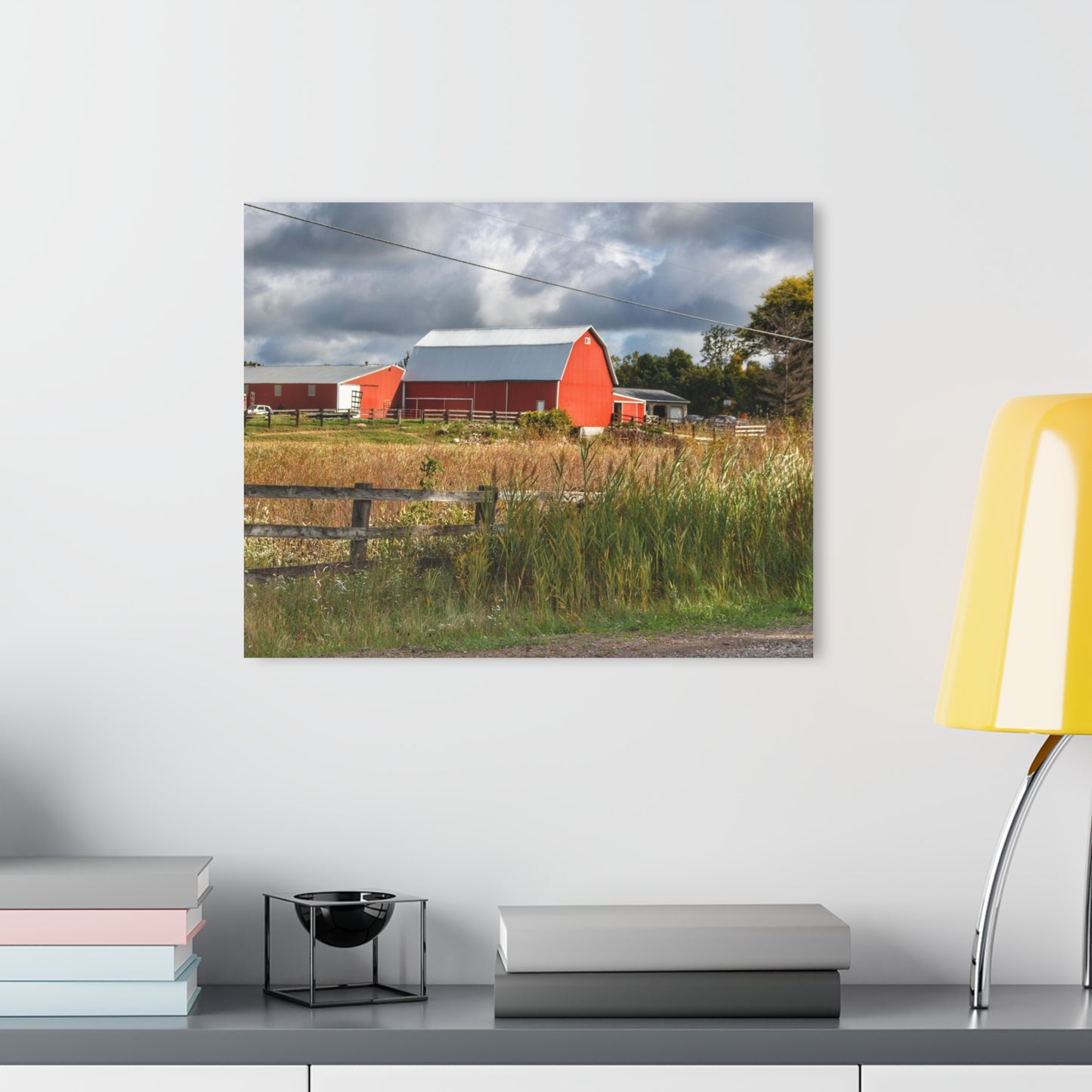 U R There Photography Beyond the Fence on Richfield Road Rustic Farmhouse Acrylic Wall Print
