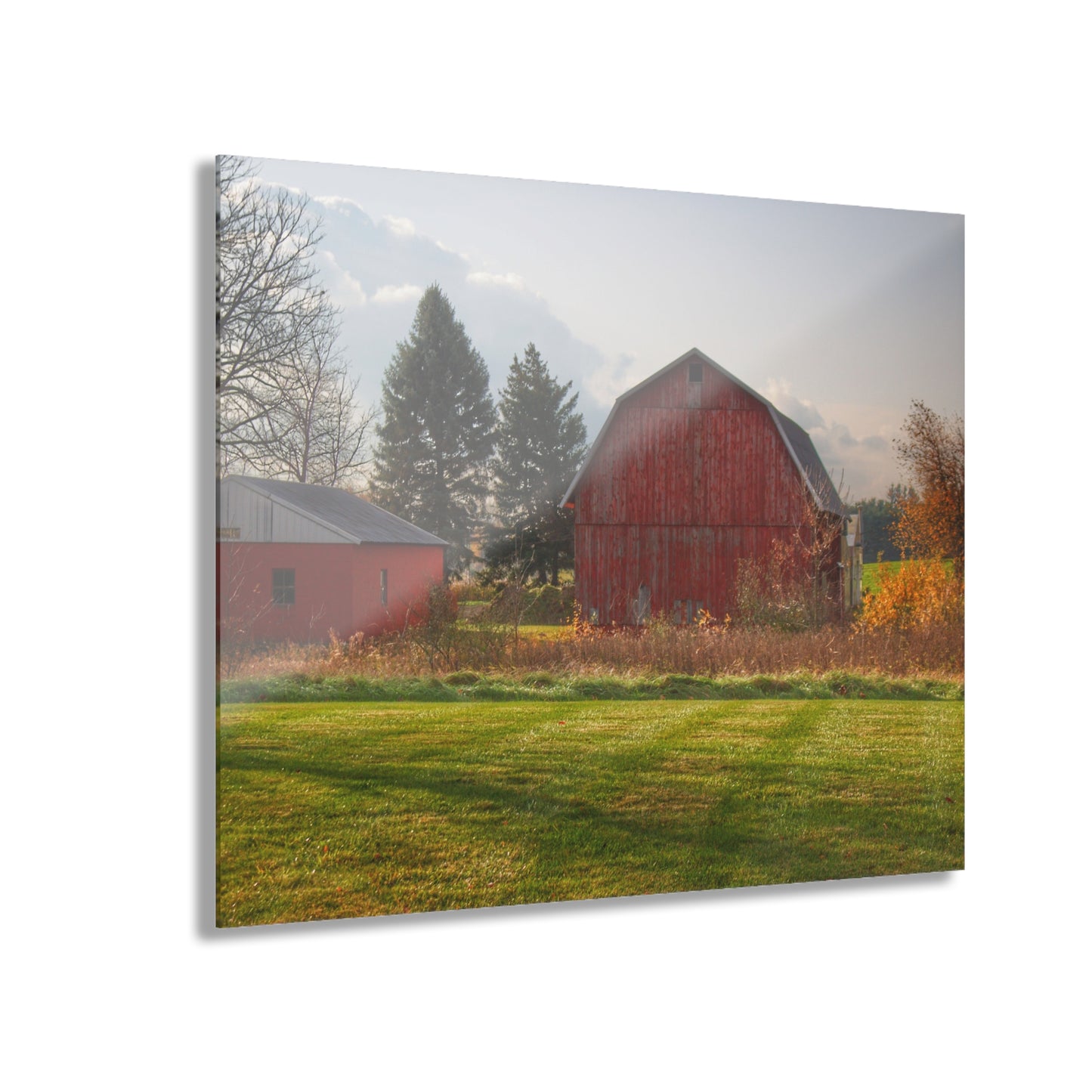 U R There Photography Invitational Drive Red Rustic Farmhouse Acrylic Wall Print