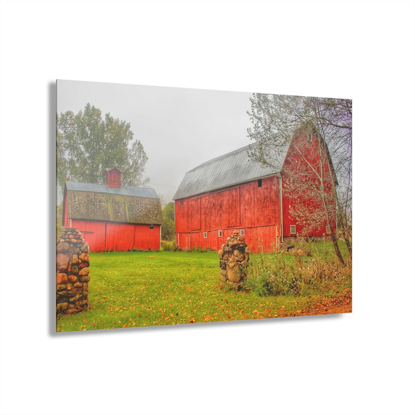 U R There Photography Cramton Road Reds I Rustic Farmhouse Acrylic Wall Print