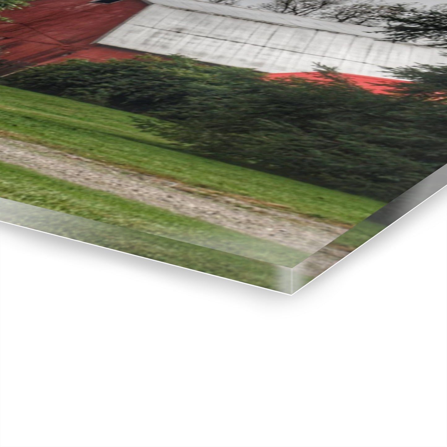 U R There Photography Bronson Lake Hidden Red II Rustic Farmhouse Acrylic Wall Print