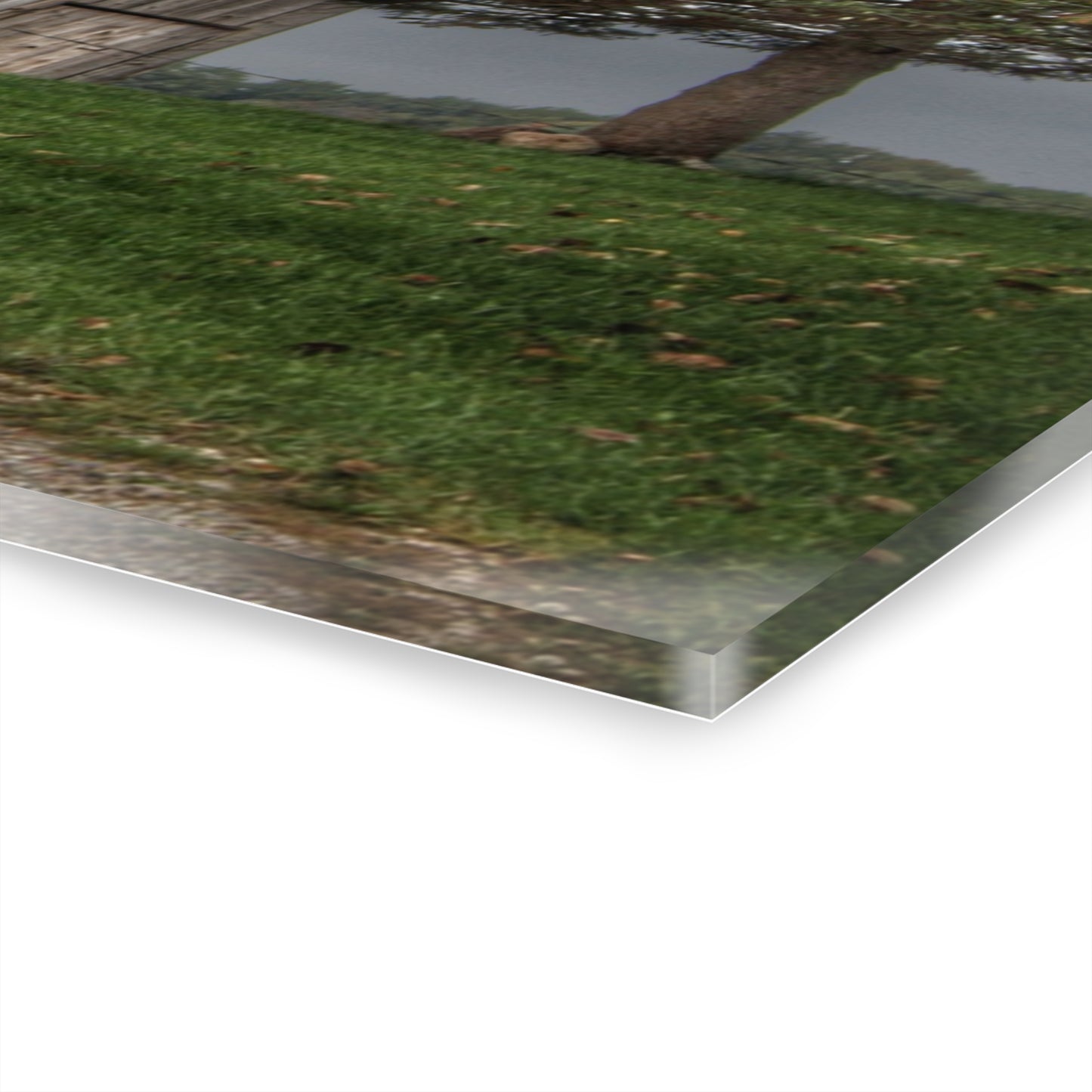 U R There Photography North Lake Road Grey Rustic Farmhouse Acrylic Wall Print