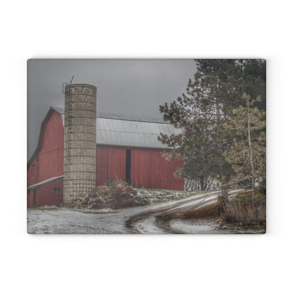 U R There Photography South Kirk Road Red Rustic Farmhouse Acrylic Wall Print