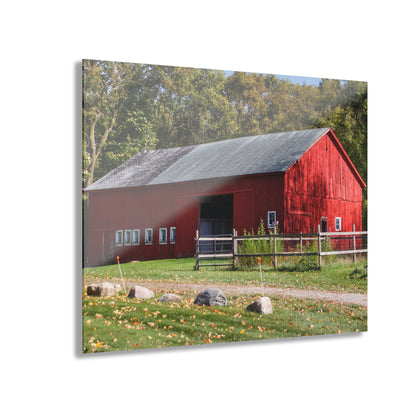 U R There Photography Hough Road Red II Rustic Farmhouse Acrylic Wall Print