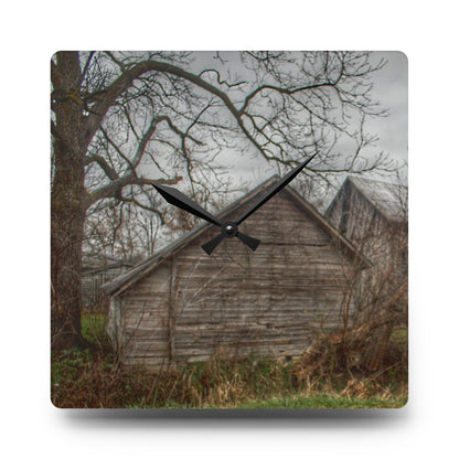 Barn Boutique Rustic Acrylic Analog Wall Clock| Bowers Road Greys I