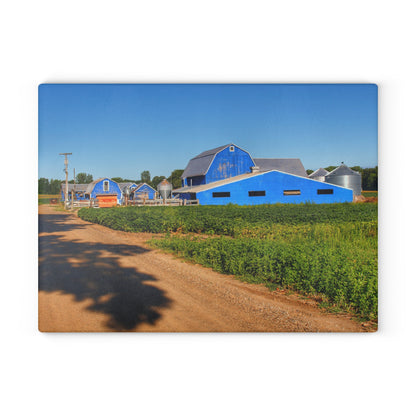 U R There Photography Kidder Road Blues I Rustic Farmhouse Tempered-Glass Cutting Board